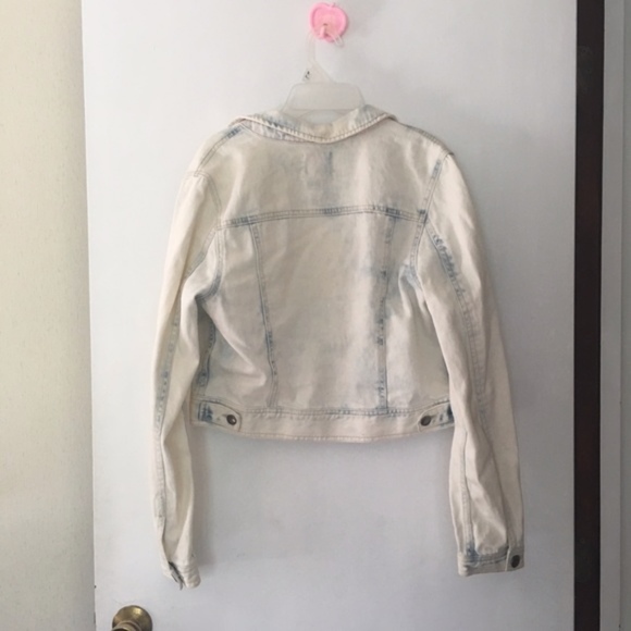 denim jacket acid wash ☆ sz m - Picture 2 of 4